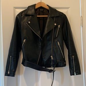 Like New Top Shop blk pleather jacket - US 4